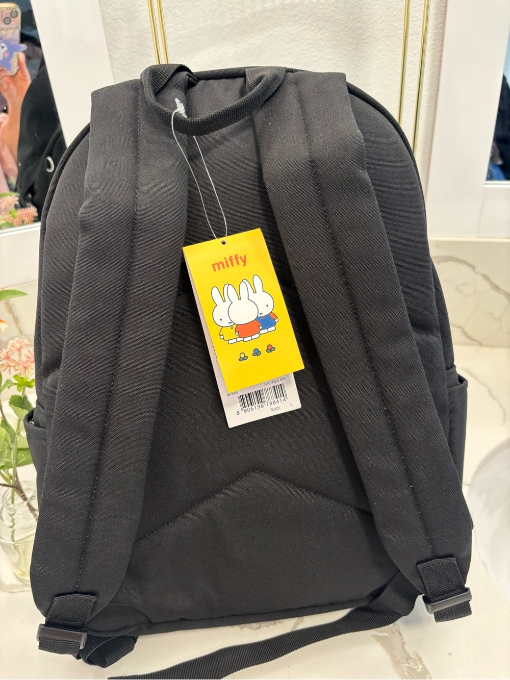 Miffy🐰🩶 Black Backpack with Orange Accent - Picture 3 of 7